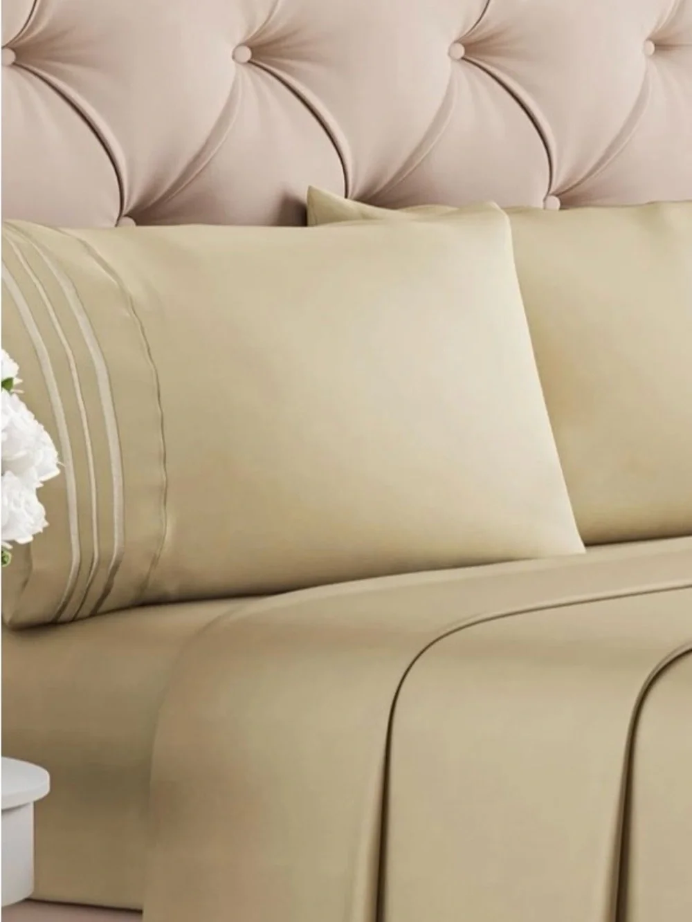 King Set - Luxury Soft Beige Sheet Set -